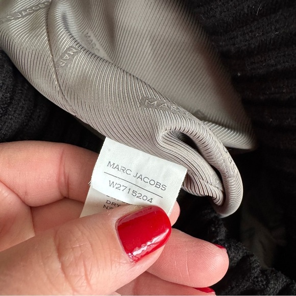 Vintage! Y2K Marc Jacobs Three Button Exaggerated Collar Bomber Pea Wool Coat - Picture 4 of 10